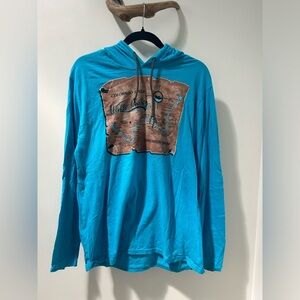 Wild West teal hoodie new never worn